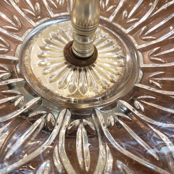 2 Tiered Glass Tray Vintage - Picture 10 of 16